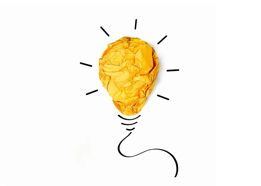 Creative lightbulb illustration made from crumpled paper, symbolizing simple ideas and practical tips for smarter insurance decisions